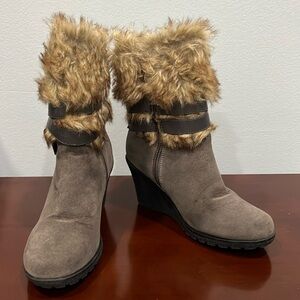 Top Moda Mid-length Boots Suede Espresso Coffee color Size 7